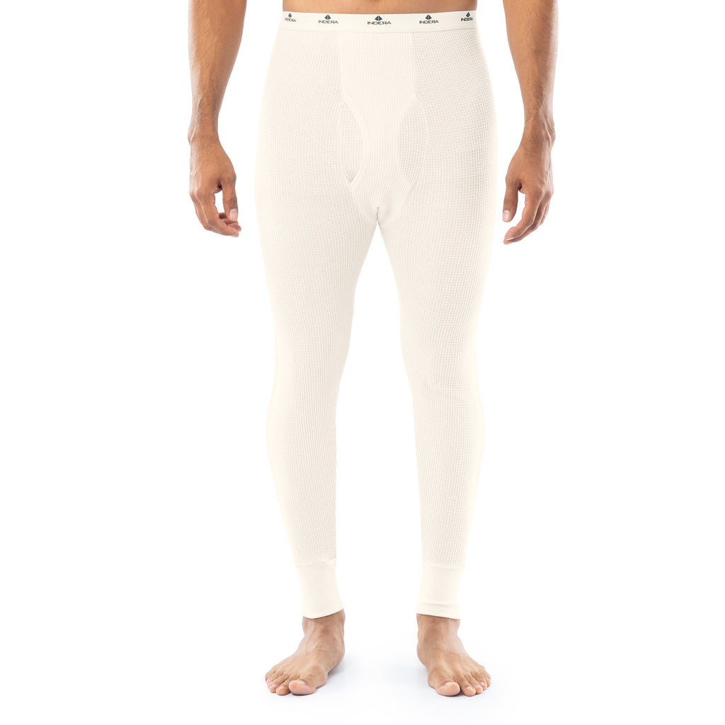 indera Men's Traditional Waffle Pant Natural