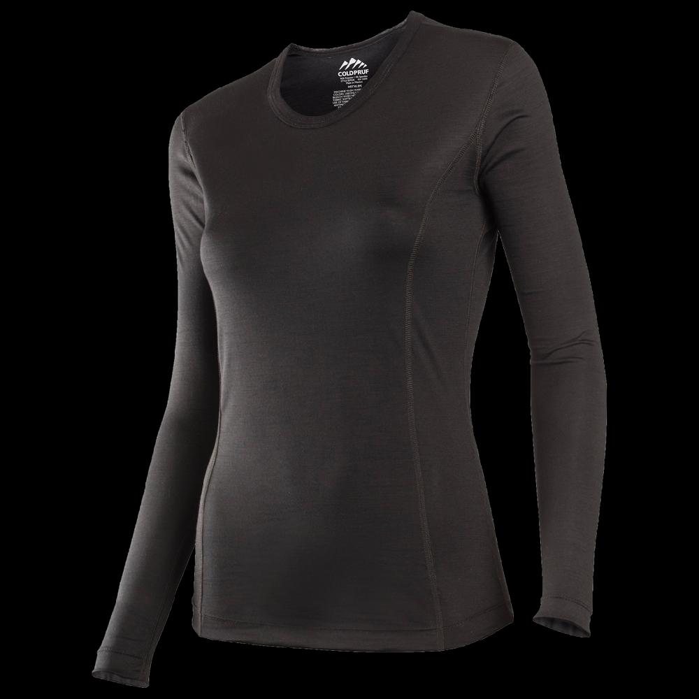 indera Women's Classic Merino Wool Crew Black