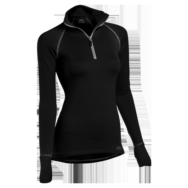 indera Women's Quest Mock Zip Black