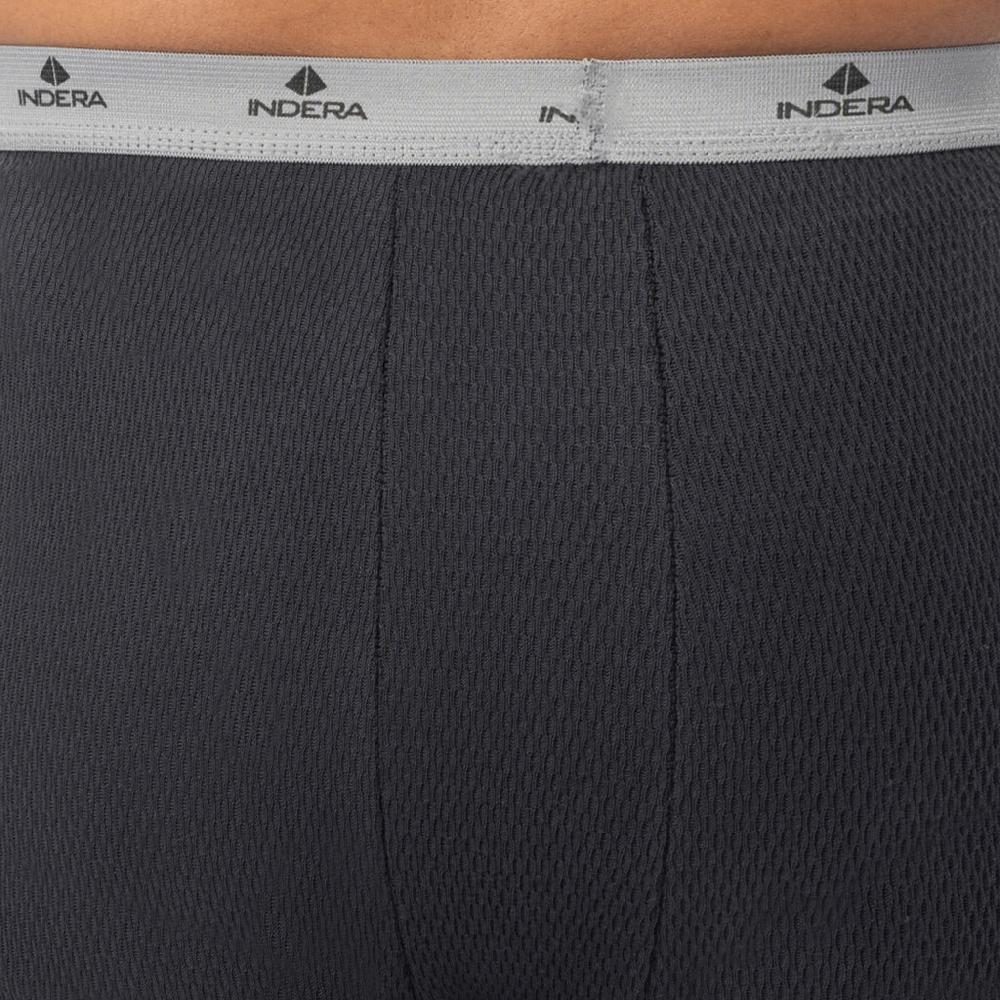 Indera Men's Expedition Weight Cotton Raschel Knit Thermal Pant Black