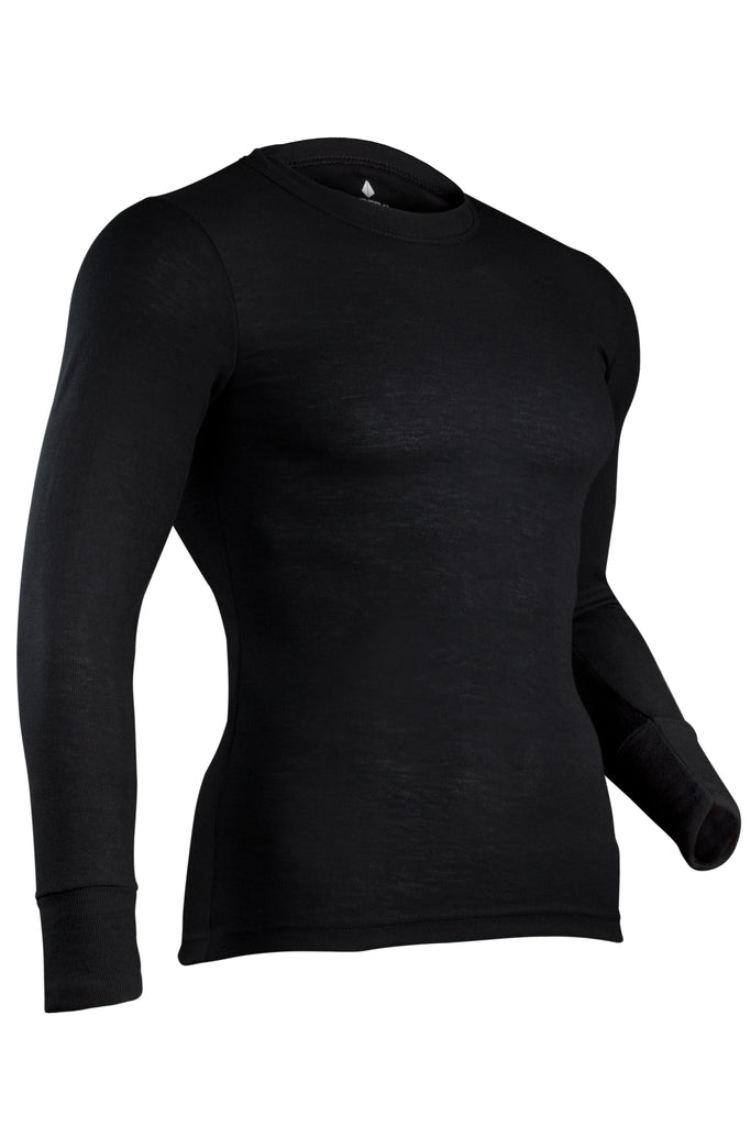 Indera Men's Mesh Knit Performance Thermal Crew Light Grey