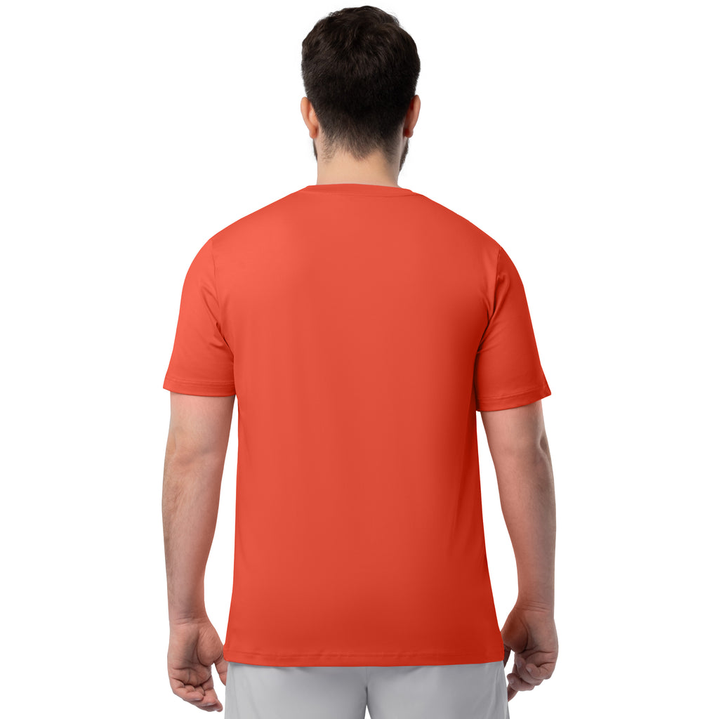 Indera Men's Sunpruf UPF 30 Short Sleeve Sun Protection Shirt Coral
