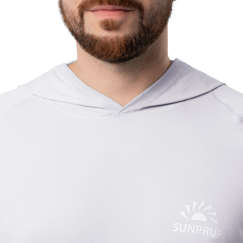 Indera Men's Sunpruf UPF 30 Sun Protection Hoodie Grey