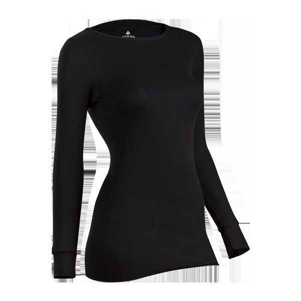 indera Women's Icetex Performance Thermal Crew Black