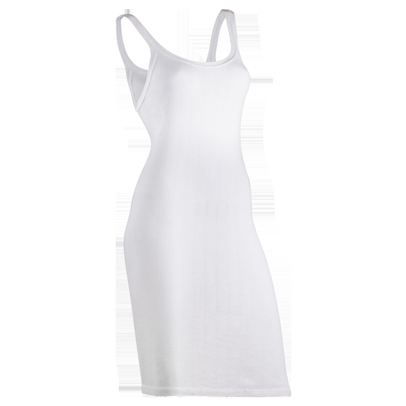 indera Women's Snuggie Rib Knit Cotton Slip - 3 Pack White