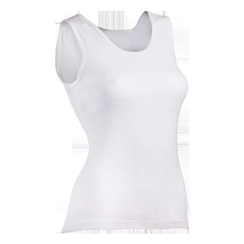 indera Women's Snuggie Rib-Knit Lace Vest - 3 Pack White