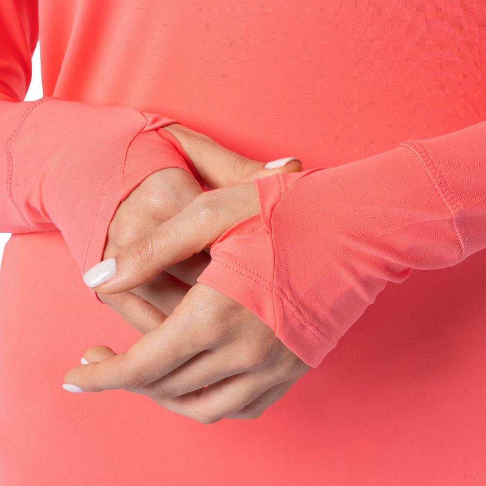 Indera Women's Sunpruf UPF 30 Long Sleeve Sun Protection Shirt Pink