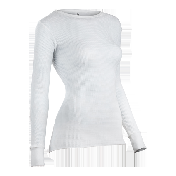 Indera Women's Traditional Waffle Set - Top And Pant White
