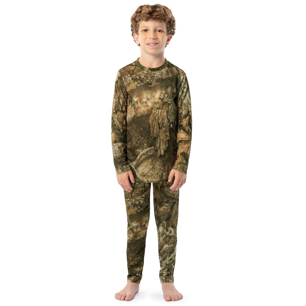 Indera Youth Realtree APX Camo Thermal Set - Top And Pant Realtree APX Pattern
