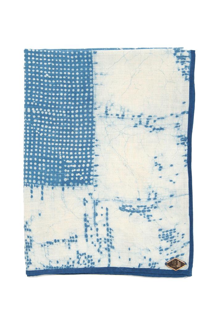 Indigo People EARTH SQUARE SCARF - Mud Resist Block Print