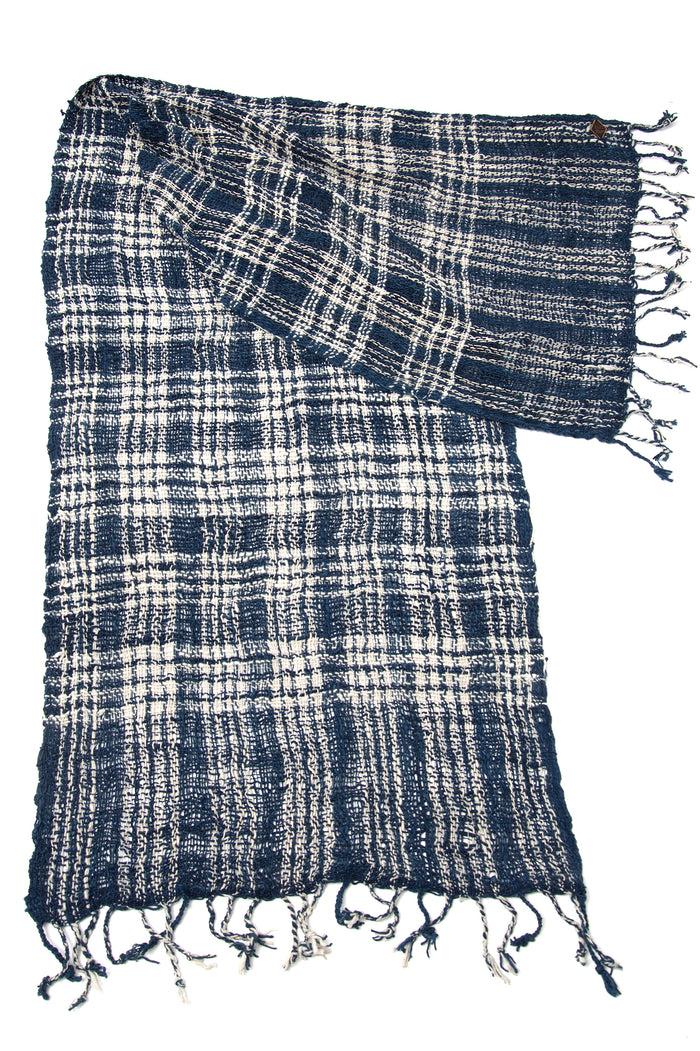 Indigo People BRAVE SCARF - Hand Loomed Open Weave