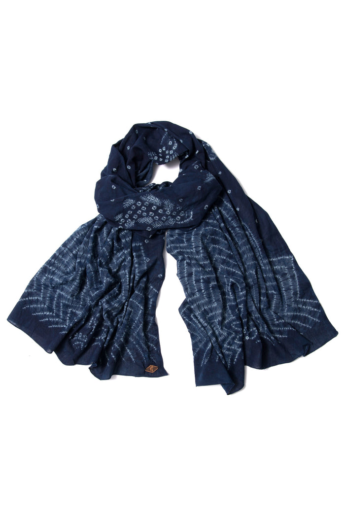 Indigo People CARP STOLE - Bandhani Tie And Dye