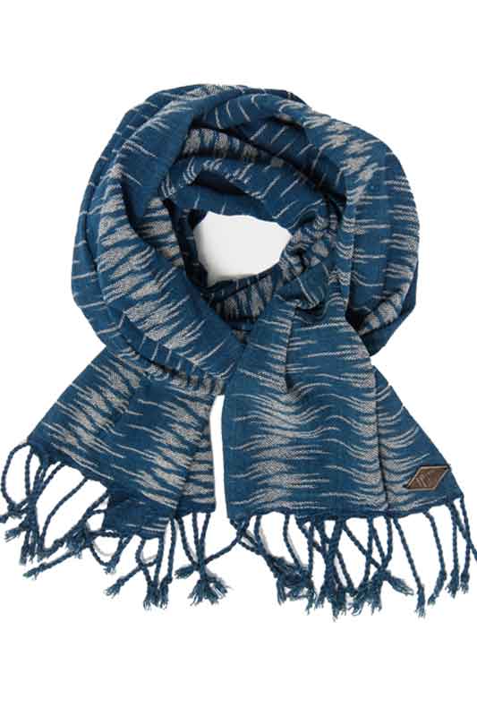 Indigo People CHIBA SCARF - Hand Loomed Ikat