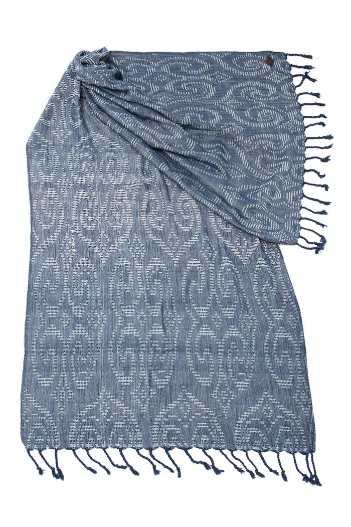 Indigo People CROWD SCARF - hand loomed jacquard