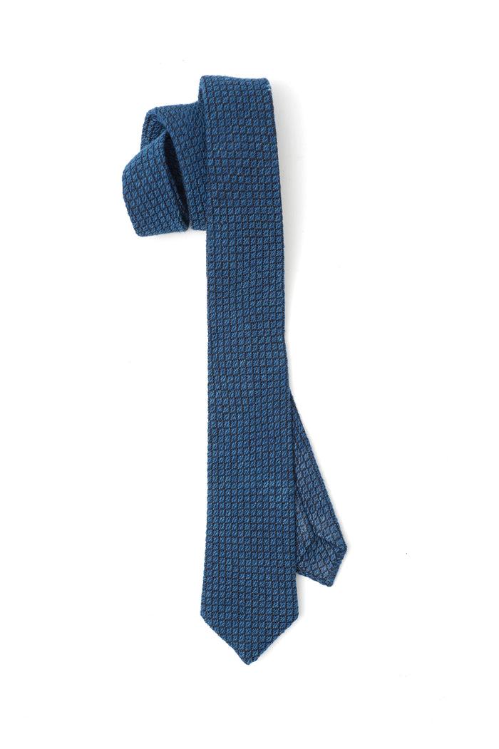 Indigo People DIAMONDS NECKTIE - Hand Loomed