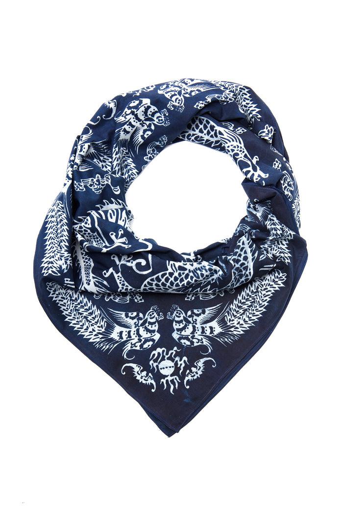 Indigo People DRAGON BANDANA - Batik Screen Print