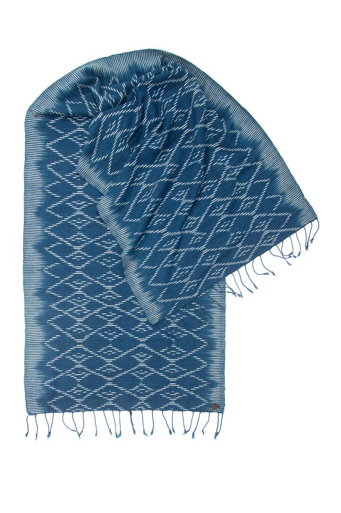 Indigo People EYES SCARF - hand loomed ikat