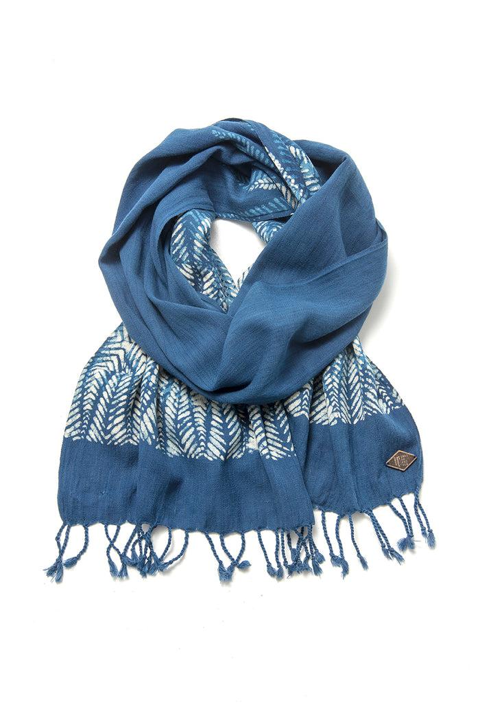 Indigo People FEZA SCARF - Mud Resist Block Print