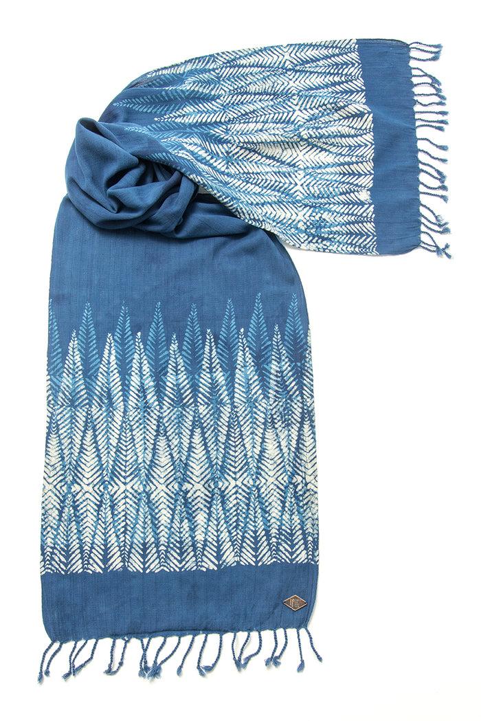 Indigo People FEZA SCARF - mud resist block print