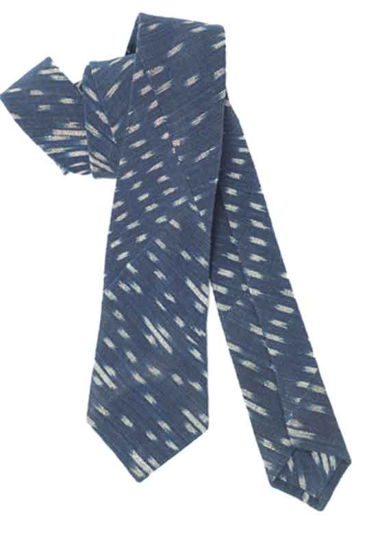 Indigo People FUJI NECKTIE - Hand Loomed Ikat