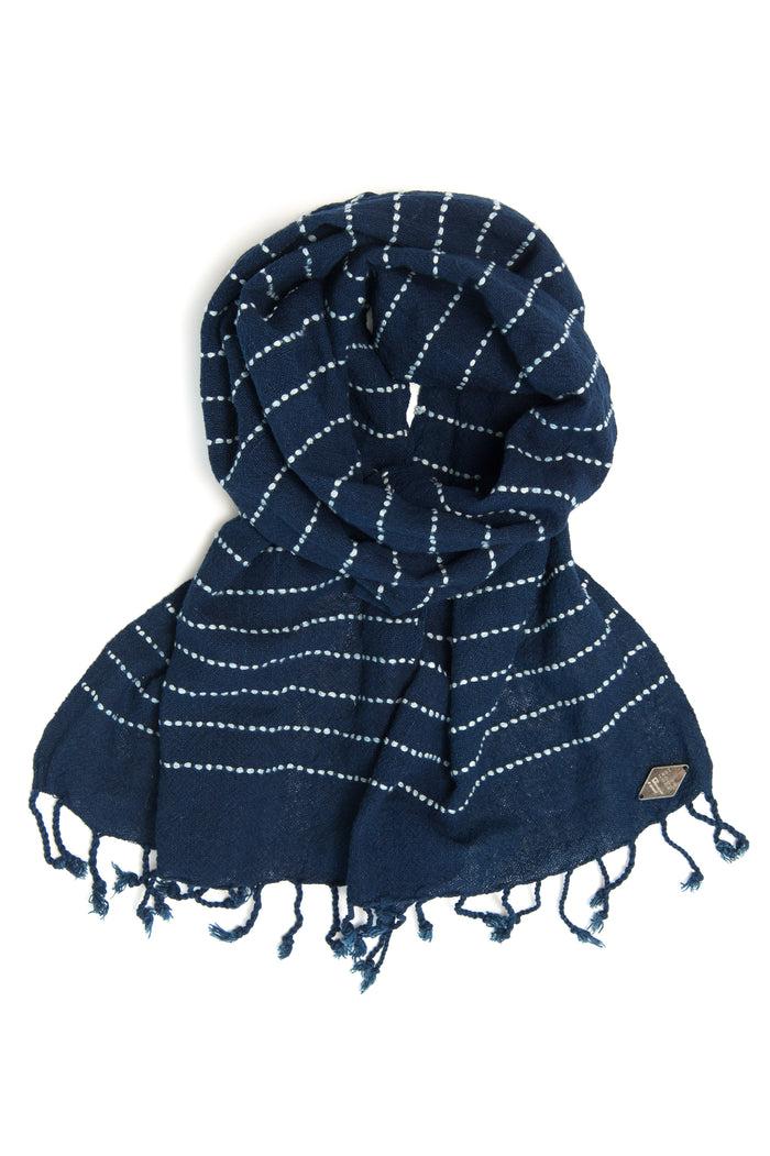 Indigo People HIKARU SCARF - Hand Loomed Stripes