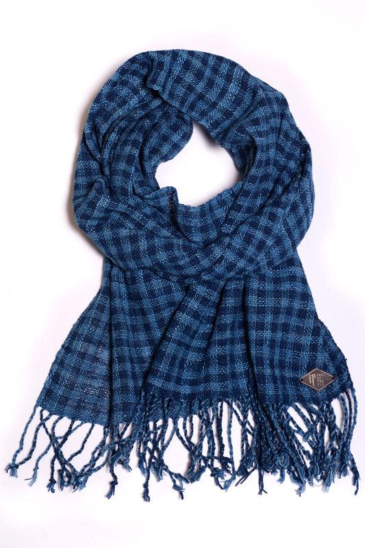 Indigo People HIRO SCARF - Hand Loomed Checks