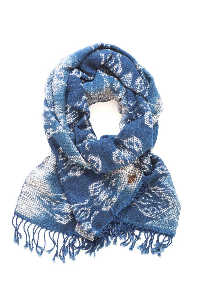 Indigo People KITE SCARF - Hand Loomed Ikat