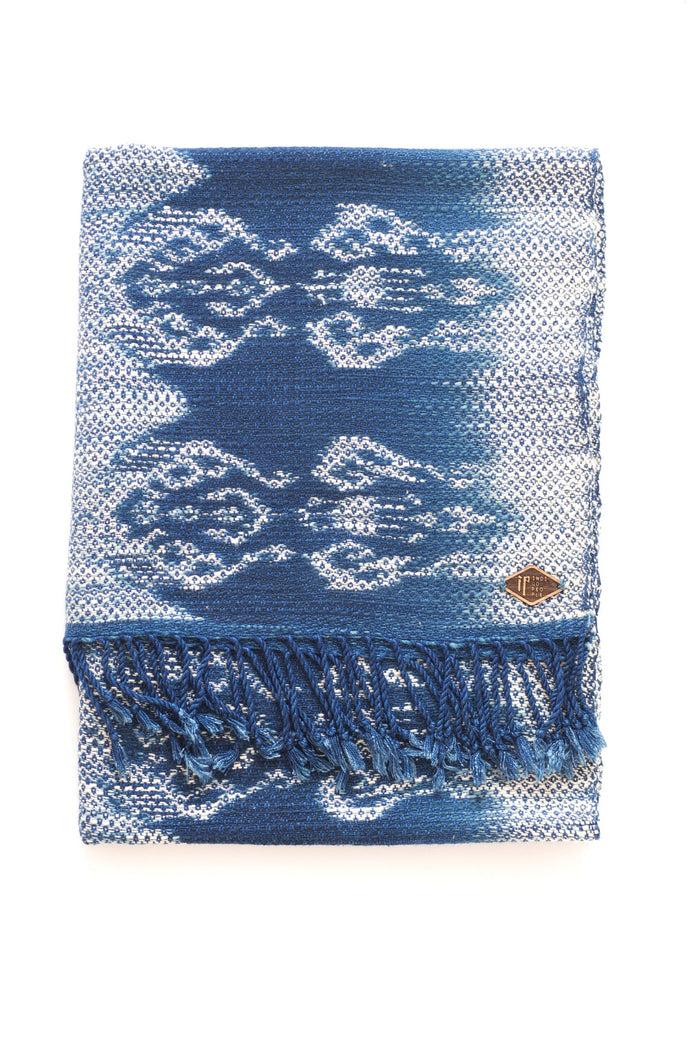 Indigo People KITE SCARF - Hand Loomed Ikat