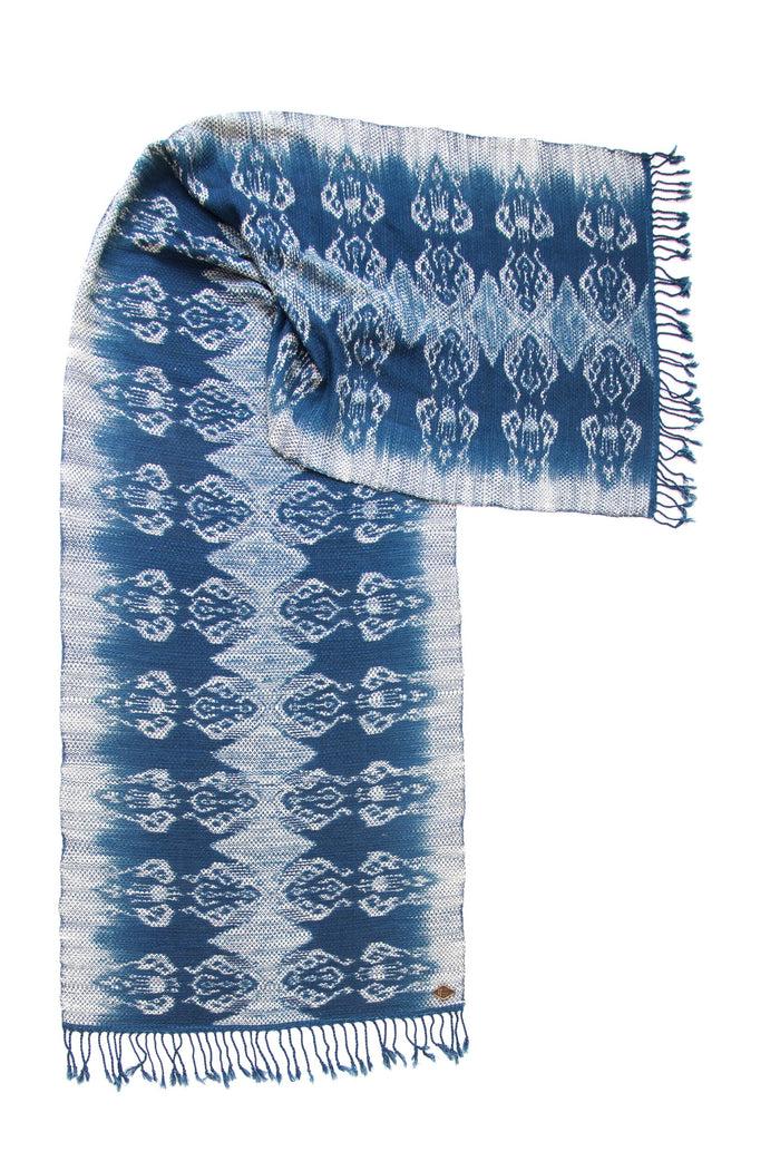Indigo People KITE SCARF - hand loomed ikat