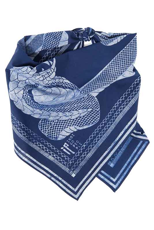 Indigo People KOBURA BANDANA - Batik Screen Print