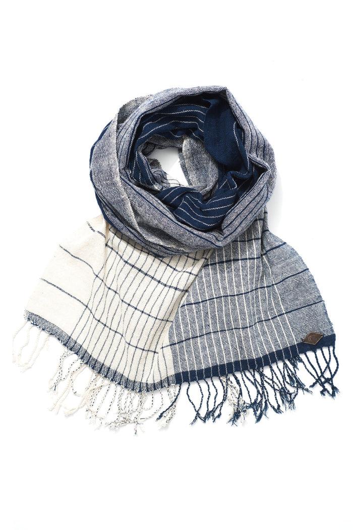 Indigo People KUSHO SCARF - Hand Loomed Checks