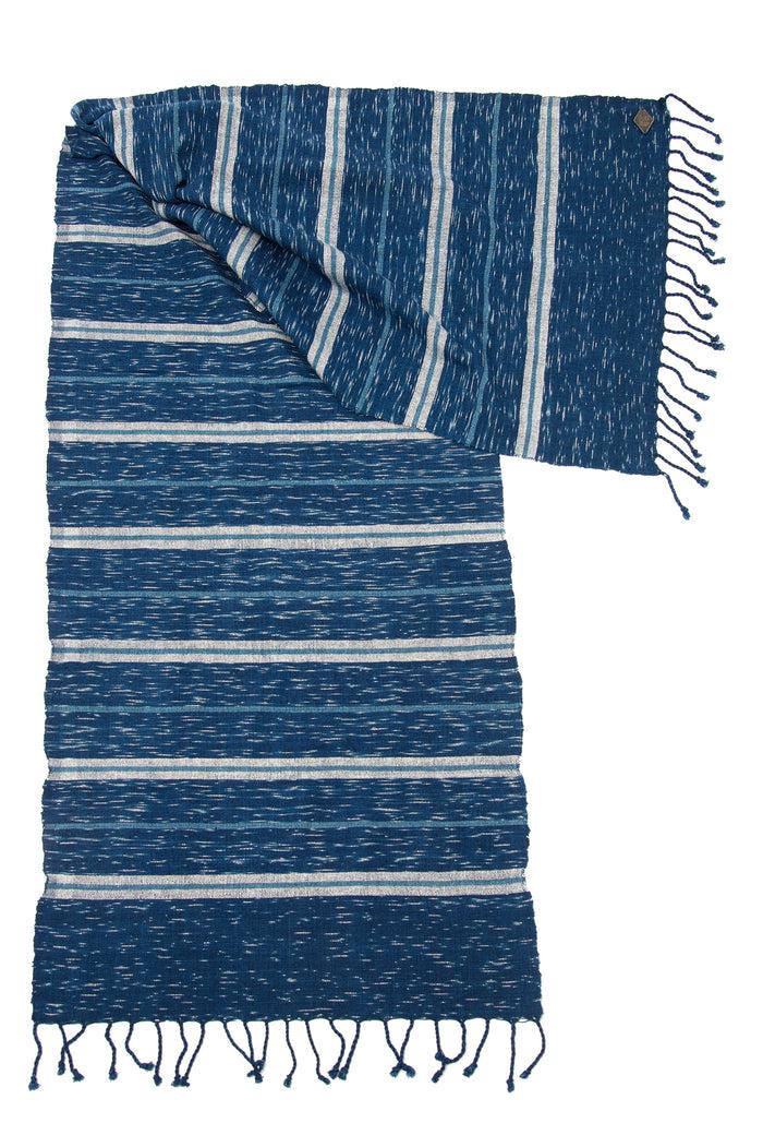 Indigo People LANE SCARF - hand loomed ikat