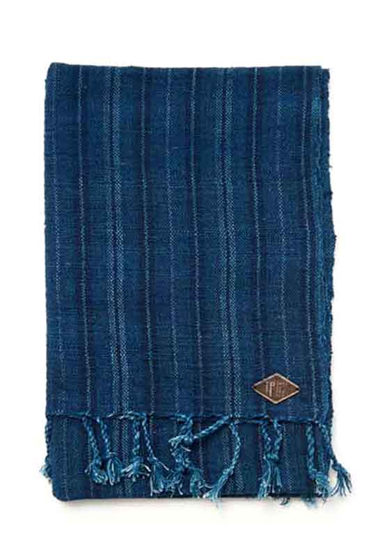 Indigo People MAKOTO SCARF - Hand Loomed Stripes