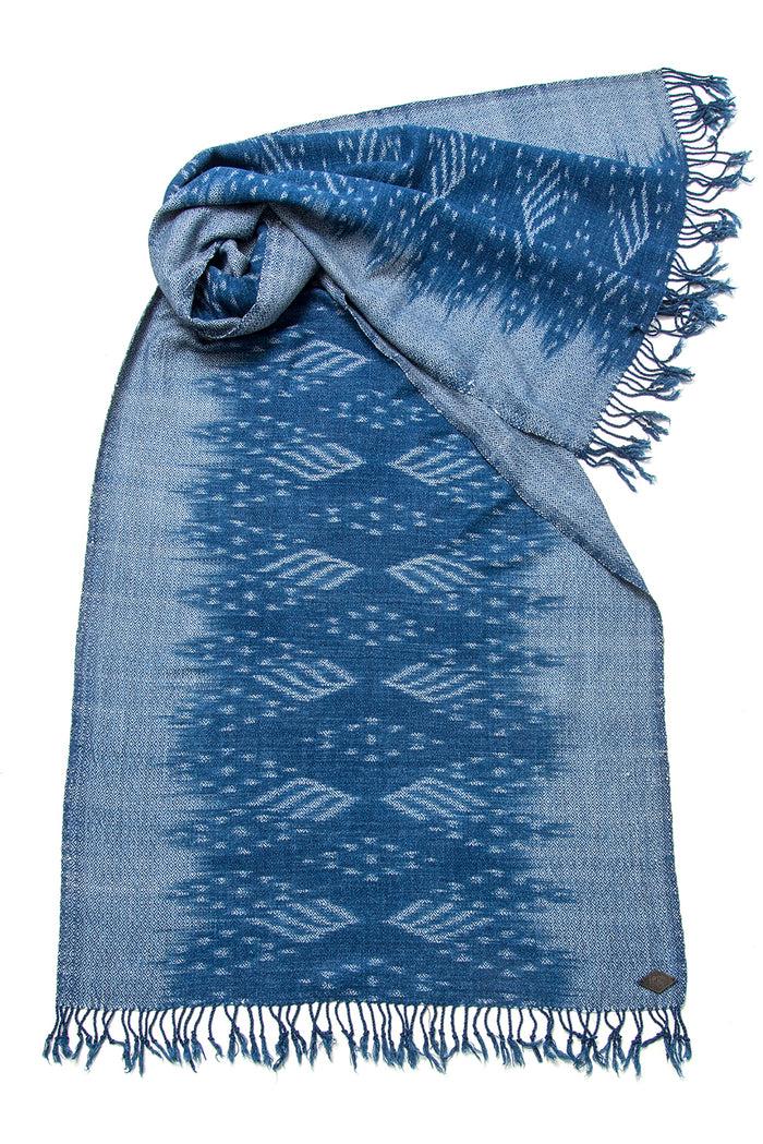 Indigo People MISHO SCARF - hand loomed ikat