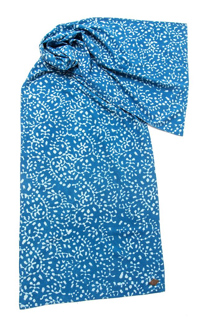 Indigo People NOBORU SCARF - mud resist block print