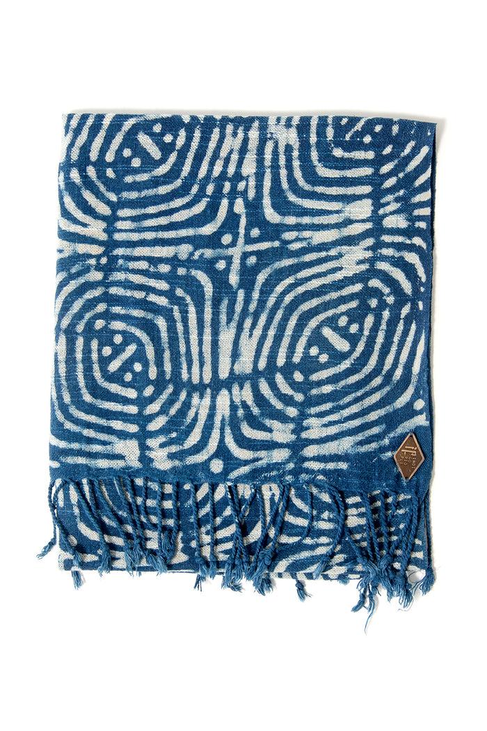 Indigo People PADI SCARF - Mud Resist Block Print