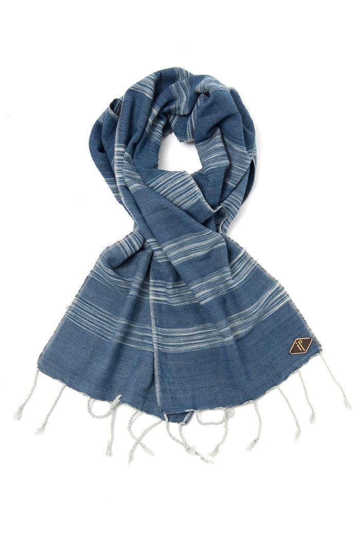 Indigo People PATH (MINI) SCARF - Hand Loomed Ikat