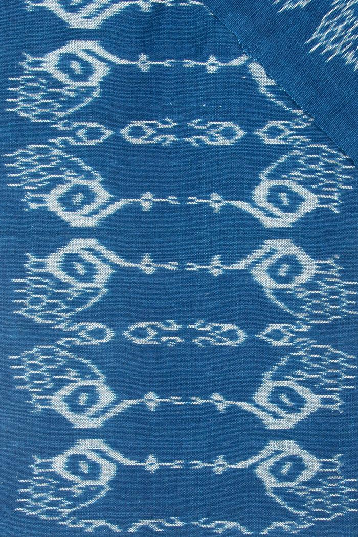 Indigo People PEACOCK SCARF - Hand Loomed Ikat