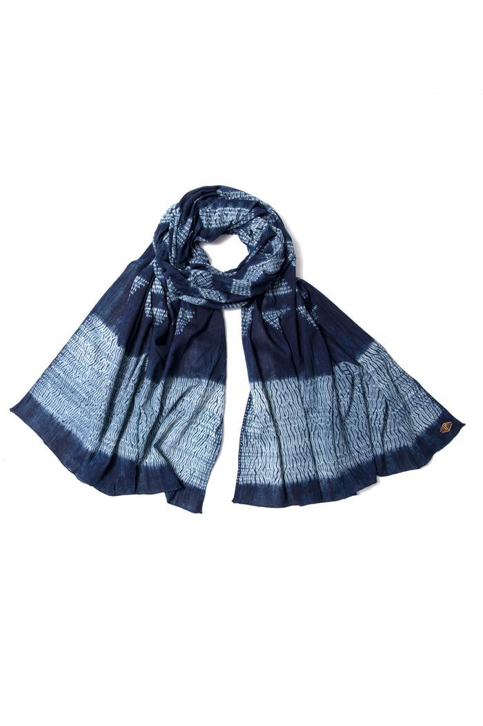 Indigo People PIRA STOLE - Bandhani Tie And Dye