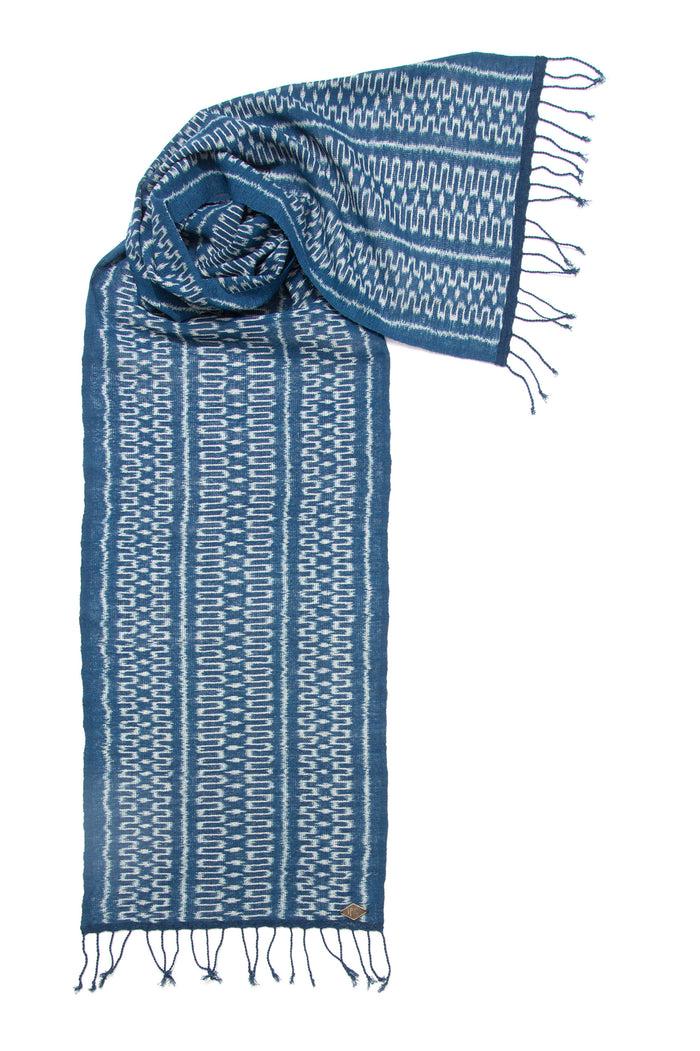 Indigo People PYTHON SCARF - hand loomed ikat