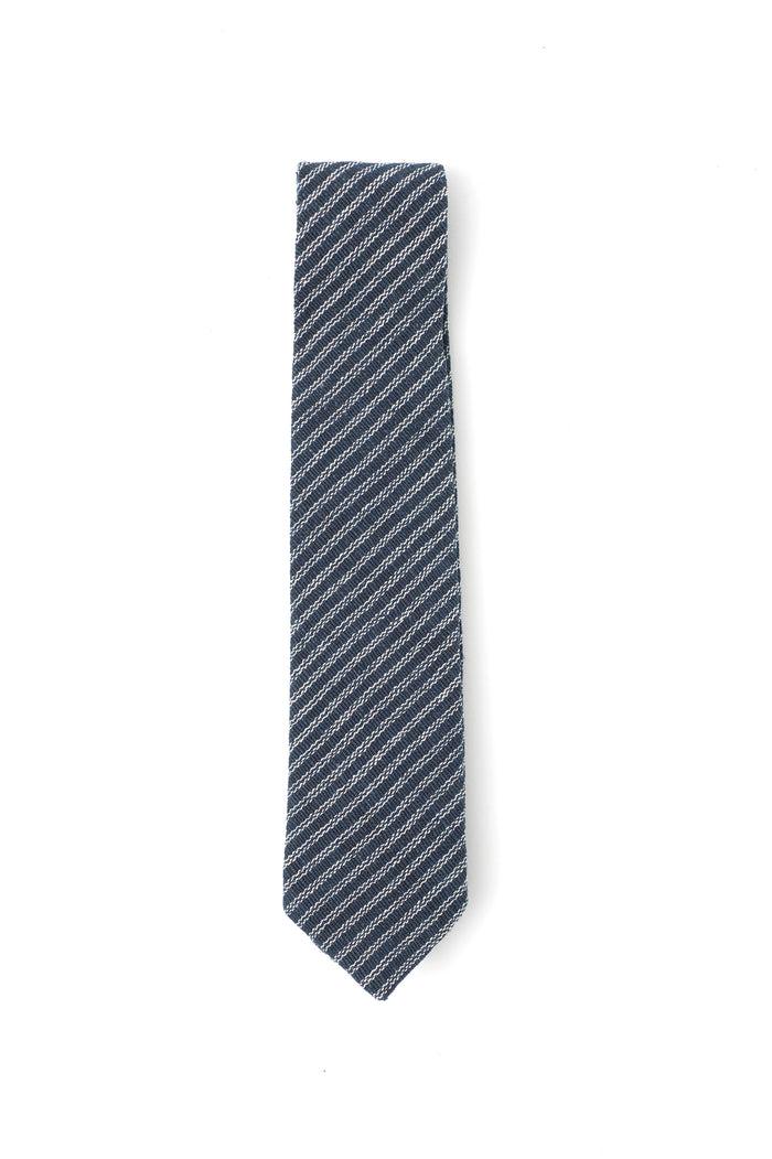 Indigo People RAIL NECKTIE - Hand Loomed Stripes