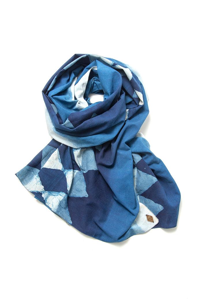 Indigo People RAITO SCARF - Mud Resist Screen Print