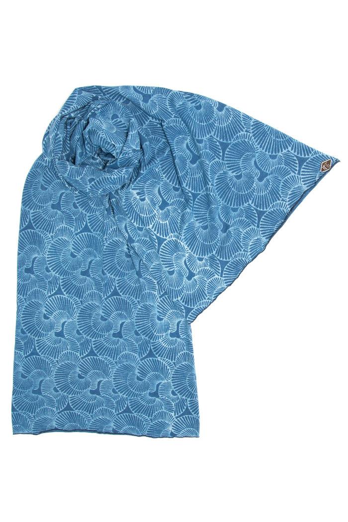 Indigo People SHELL SCARF - mud resist block print
