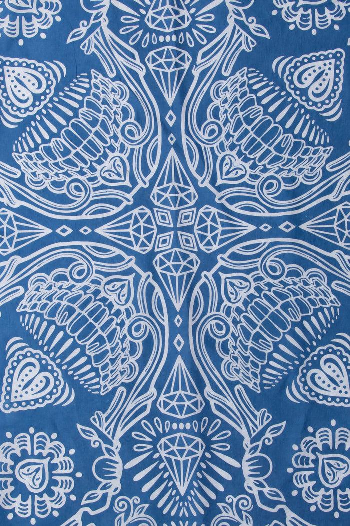 Indigo People SKULL BANDANA - Batik Screen Print