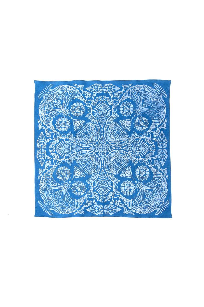 Indigo People SKULL BANDANA - batik screen print