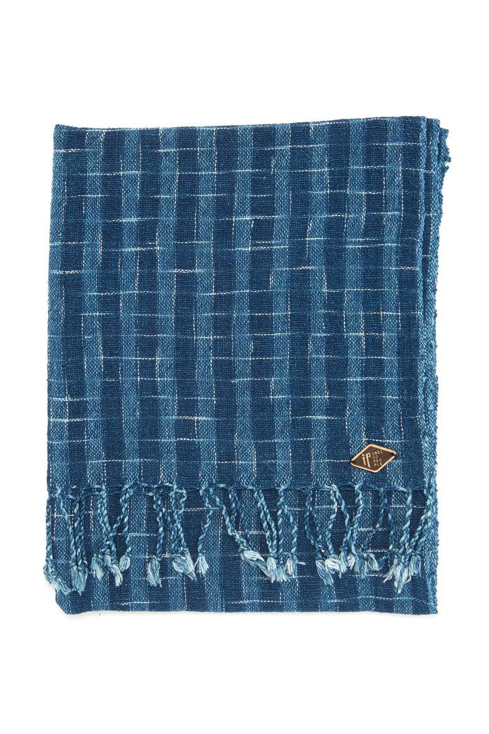 Indigo People STREAM SCARF - Hand Loomed Ikat
