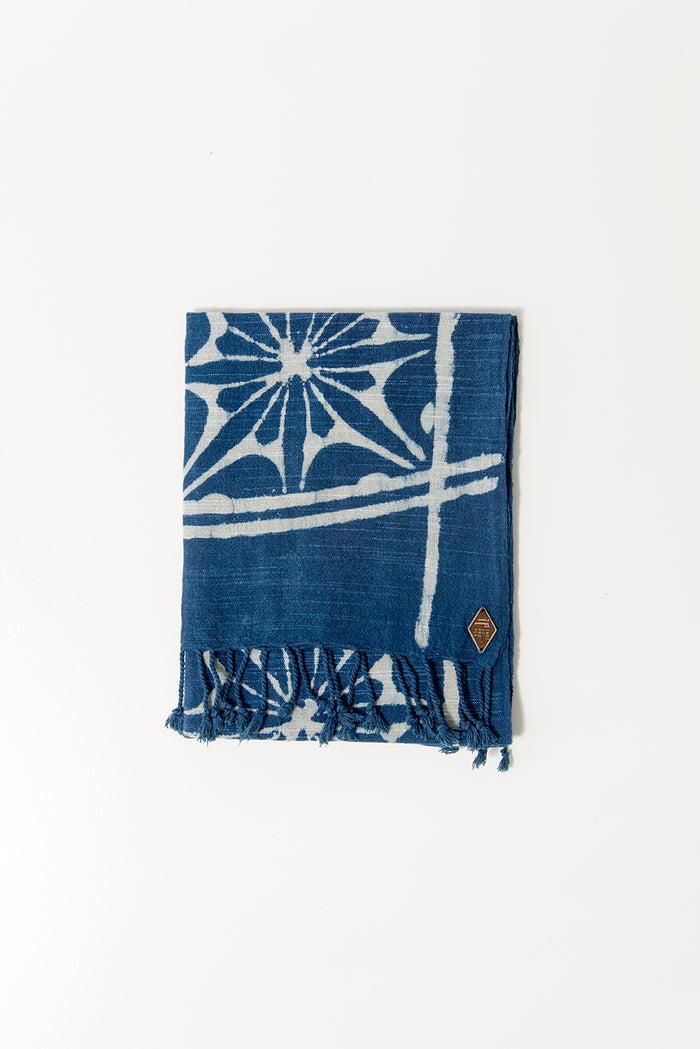 Indigo People TAIRU SCARF - Mud Resist Block Print