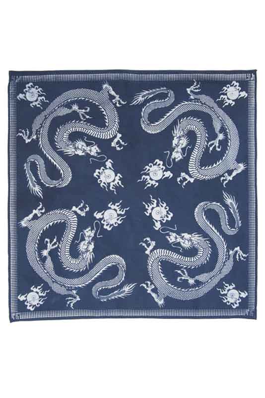 Indigo People TATSU BANDANA - batik screen print