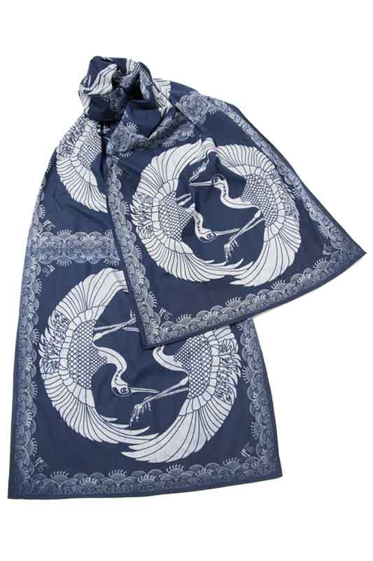 Indigo People TORI SCARF - batik screen print