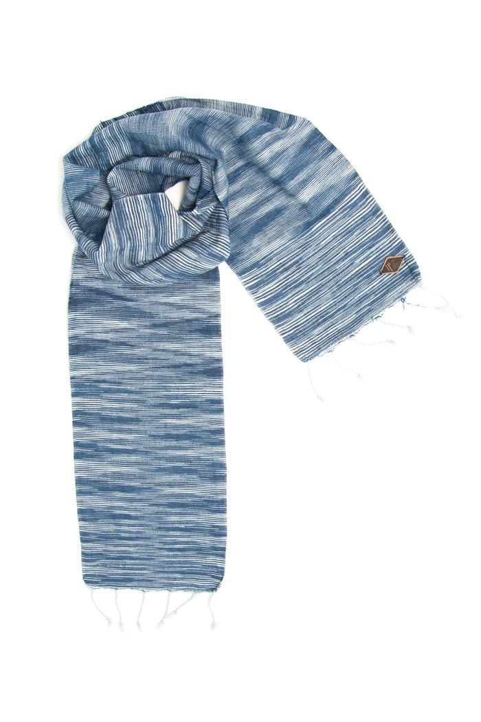 Indigo People TRACE (MINI) SCARF - hand loomed ikat